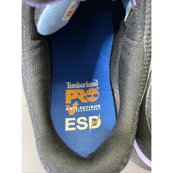 Women's Timberland PRO Powertrain Sport Alloy Safety Toe Sneaker Purple Size 9 - Picture 7 of 11